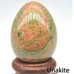 30x40mm Egg Shape Natural Unakite Crystal Stone